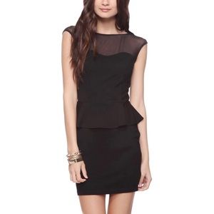 Forever 21 black dress sleeveless peplum mesh small